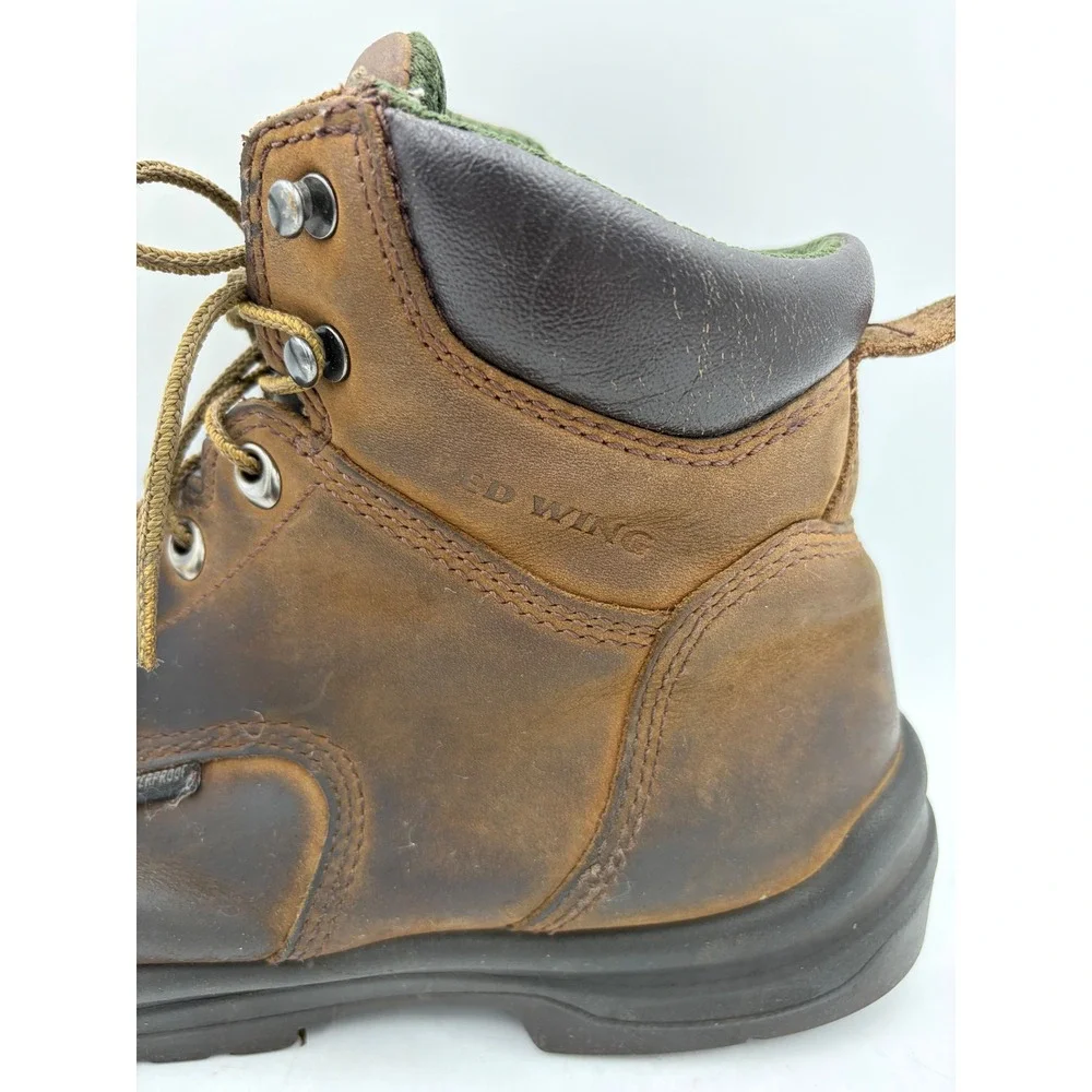 Red Wing King Safety Toe Work Boots Mens 11 Wide EE Brown Leather Waterproof EH